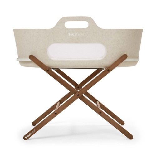 Snuz SnuzBaskit Moses Basket Barley + Walnut Stand FSB001DD