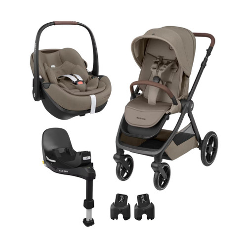 Maxi-Cosi Duo Oxford Twillic Truffle + Pebble 360 Pro2 + FamilyFix 360 Pro