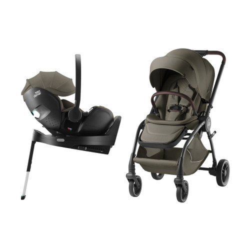 Britax Römer Carrinho Rio + Ovinho BabySafe Pro + Base Vario Lux Urban Olive
