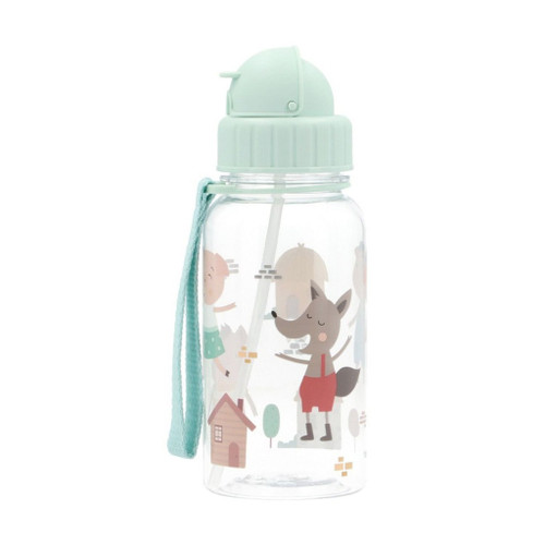 Tutete Garrafa com Palhinha 500ml 3 Porquinhos Tutete Straw Bottle 500ml Three Little Pigs