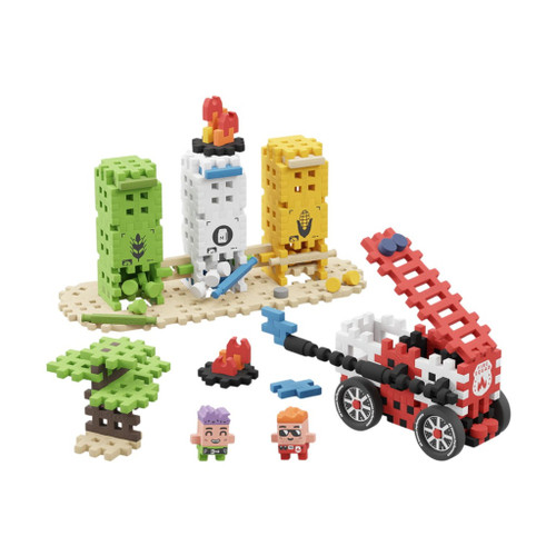 Marioinex Mini Waffle Construction Set Firefighters 148 Pieces +6Y 906286