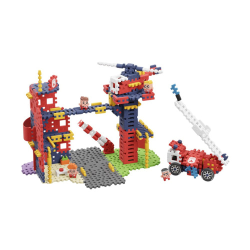 Marioinex Mini Waffle Construction Set Firefighters 280 Pieces +6Y 906279