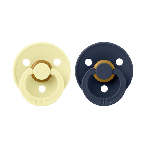 BIBS 2 Colour Latex Round Dummies Luna/Deep Space 0-6M