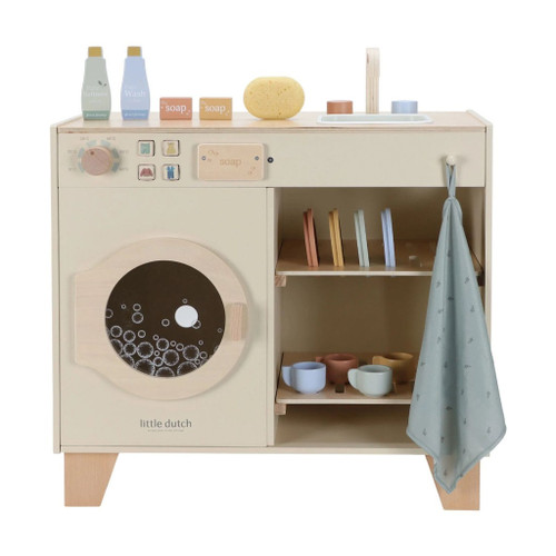 Little Dutch Wooden Washing Machine and Dishwasher Cream +3 Years LD2497