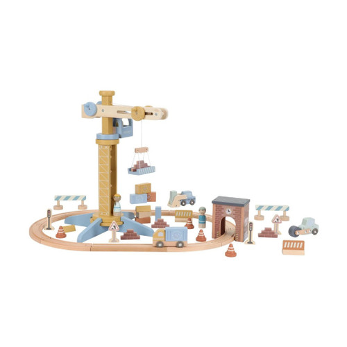 Little Dutch Wooden Track with Crane FSC +3 Years LD2542