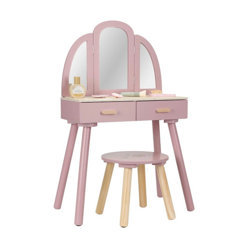 Little Dutch Pink Wooden Make Up Table +3 Years LD2513