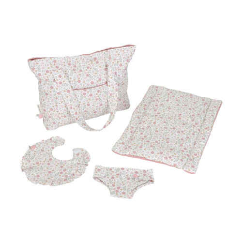 Little Dutch Soft Flowers Doll Changing Bag +3 Years LD4589