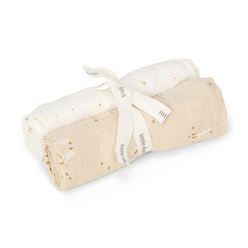 Little Dutch 2 Muslin Cloths 70x70 Newborn Naturals TE51825032