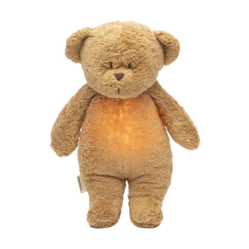 Moonie 2.0 Teddy Bear Soft Toy with Light and Pink Noise Cappuccino +0M