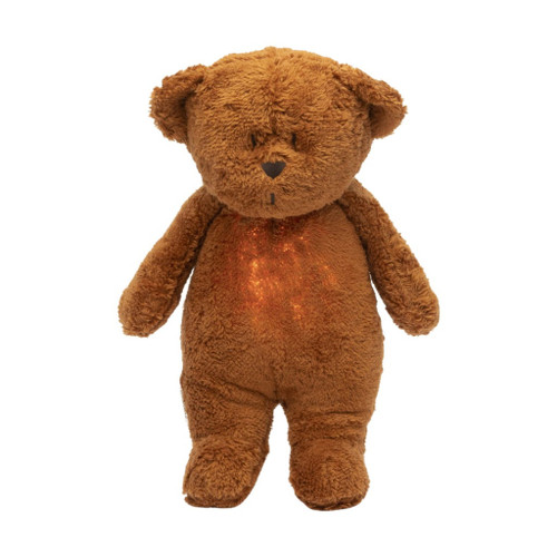 Moonie 2.0 Teddy Bear Soft Toy with Light and Pink Noise Caramel +0M