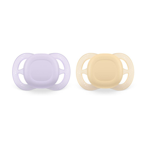 Philips AVENT Ultra Start 2 Soothers Purple/Yellow 0–2M 177SCF075/11