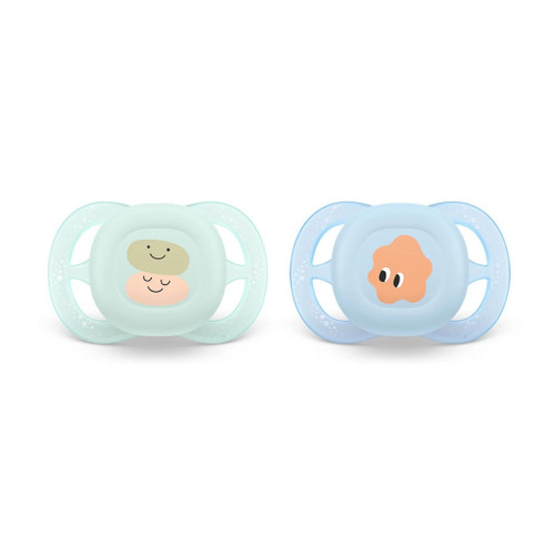 Philips AVENT Ultra Start 2 Soothers Pattern Green/Blue 0–2M 177SCF075/14