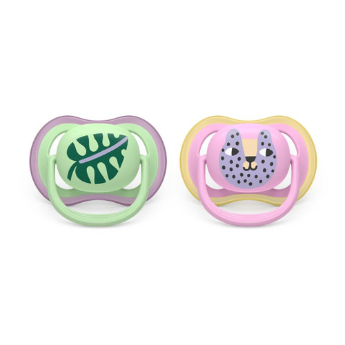 Philips AVENT Ultra Air 2 Soothers Leaf/Leopard 6-18M 177SCF087/13