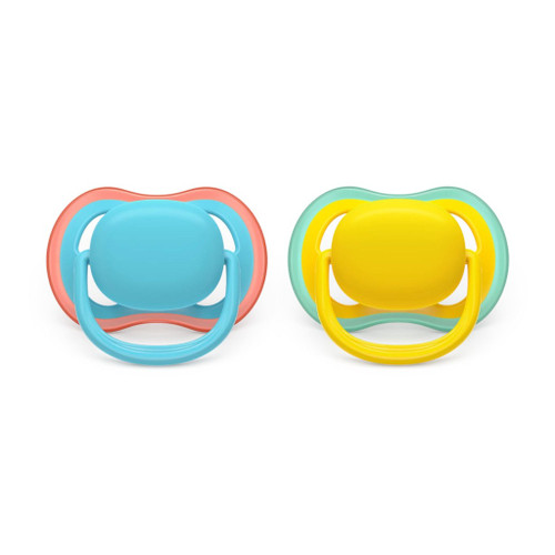 Philips AVENT 2 Chupetas Ultra Air Azul/Amarelo +18M 177SCF349/57