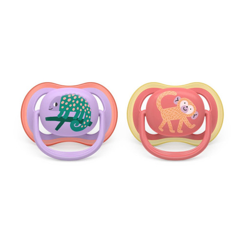 Philips AVENT Ultra Air 2 Soothers Chameleon/Monkey +18M 177SCF349/47