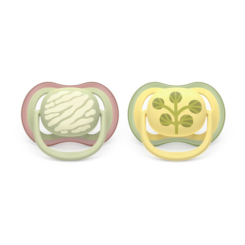 Philips AVENT Ultra Air 2 Soothers Green/Yellow Leaves +18M 177SCF349/51