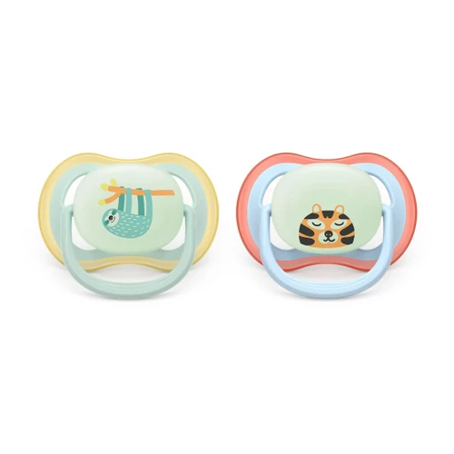 Philips AVENT Ultra Air Night 2 Soothers Sloth/Tiger 0-6M 177SCF376/24