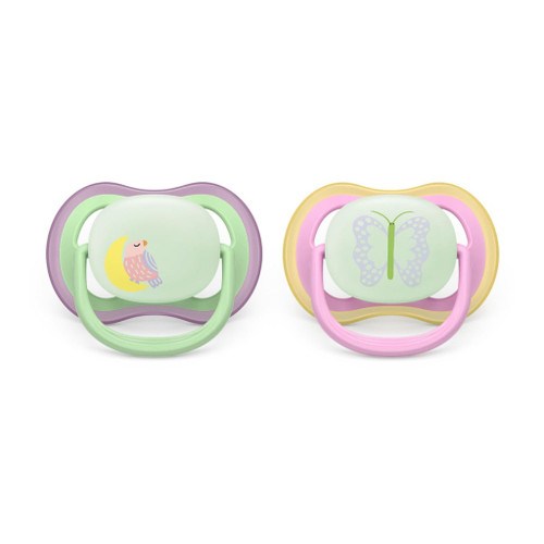Philips AVENT Ultra Air Night 2 Soothers Bird/Butterfly 6-18M 177SCF376/29