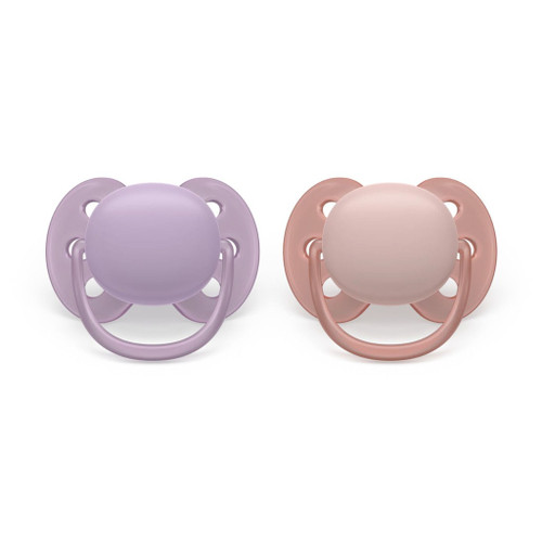 Philips AVENT Ultra Soft 2 Soothers Purple/Pink 6-18M 177SCF091/43