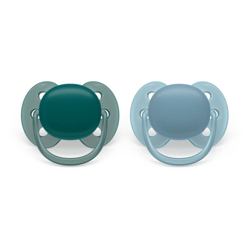 Philips AVENT Ultra Soft 2 Soothers Blue/Green +18M 177SCF093/02