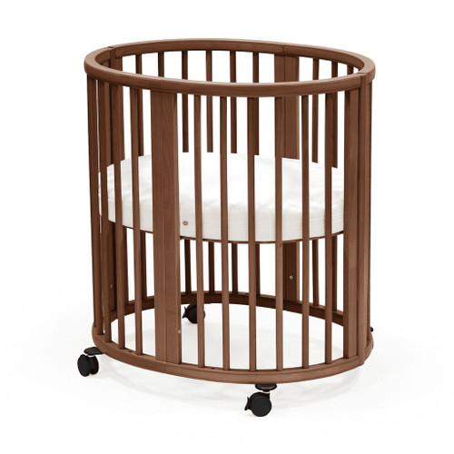 Stokke Cot Bundle Sleepi Mini V3 Warm Brown with Mattress and Fitted Sheet