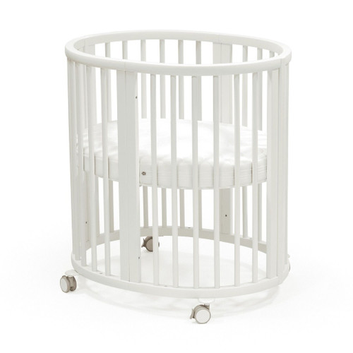 Stokke Cot Bundle Sleepi Mini V3 White with Mattress and Fitted Sheet