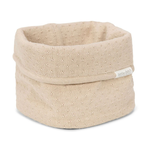 Little Dutch Small Knitted Storage Basket Pure Soft Beige TE31725040