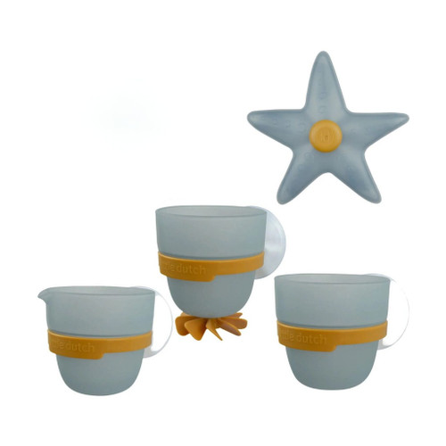 Little Dutch Bath Stacking Cups Blue Starfish +10M 2015906