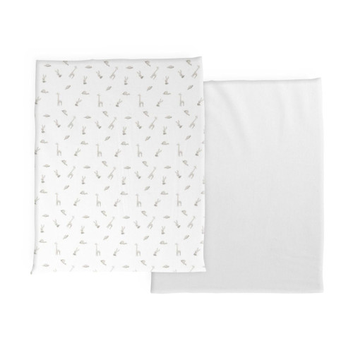 Chicco 2 Fitted Sheets for Next2Me Forever Crib Cotton Cloud 09101128910990