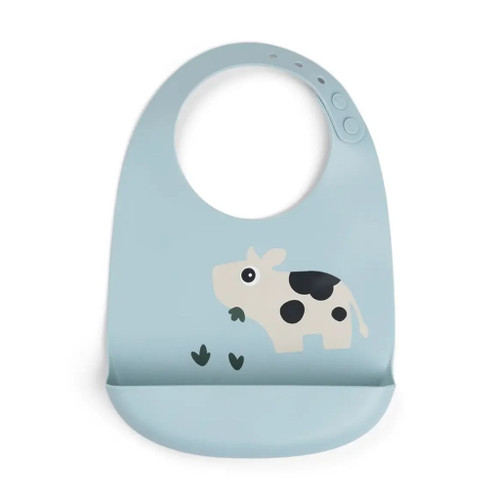 Done by Deer Silicone Bib with Pocket Dotti Blue 1359582