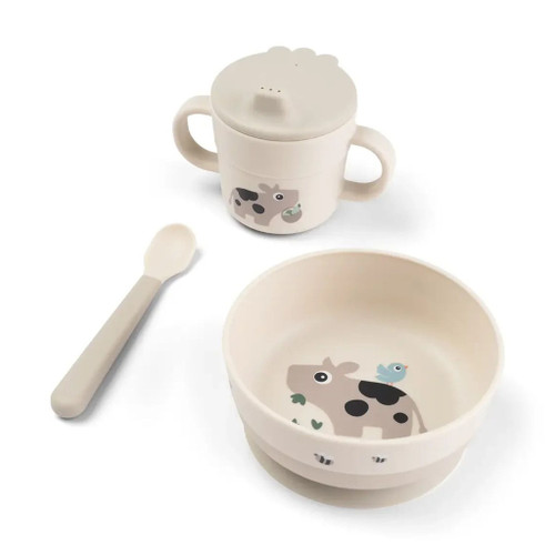 Done by Deer First Foodie Mealtime Set Tiny Farm Sand 1556309