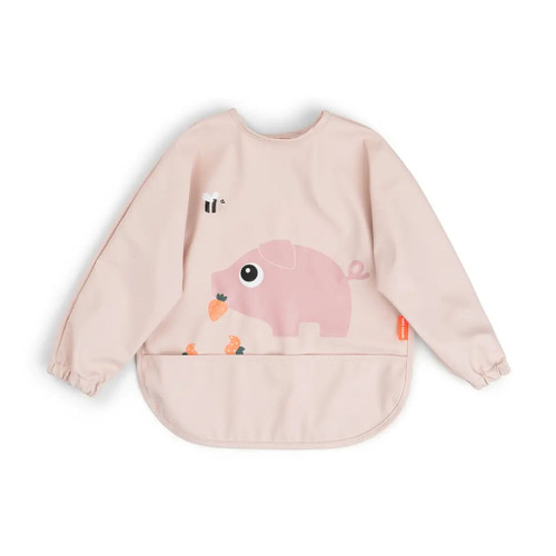 Done by Deer Sleeved Bib with Pocket Farm Powder 1353711