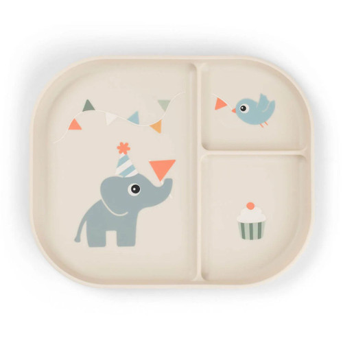 Done by Deer Foodie Divided Plate Celebration Sand 1766989