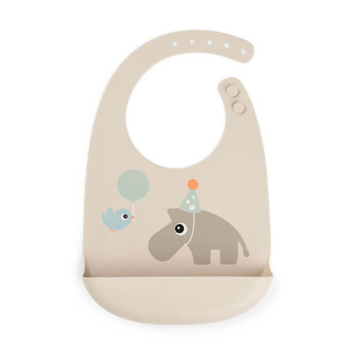 Done by Deer Silicone Bib with Pocket Celebration Sand 1359539