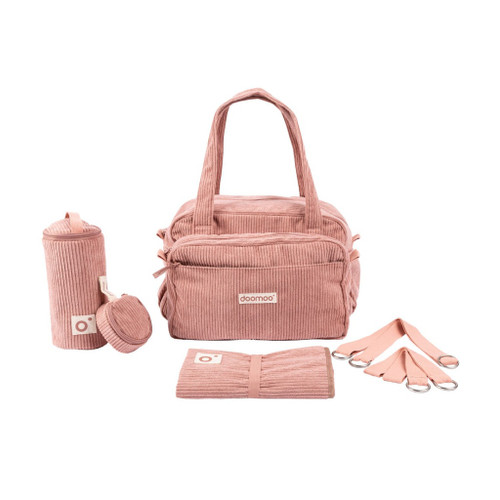 Doomoo Fluffy Changing Bag Corduroy Pink 5FY03