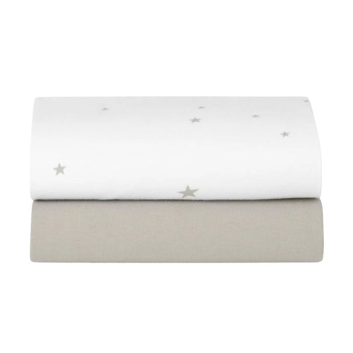 Snüz 2 Fitted Crib Sheets White Star BD028BQ