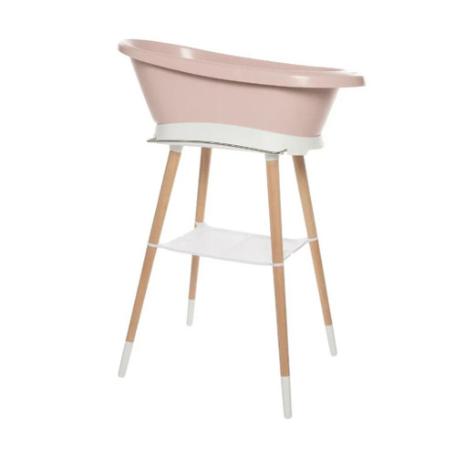 bébé-jou Sense LED Bath + Stand White + Bath Support Pale Pink BSE1030901