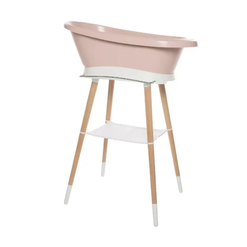 bébé-jou Sense LED Bath + Stand White + Bath Support Pale Pink BSE1030901