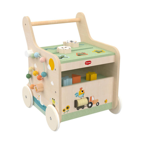 Tiny Love Push & Play Farmers Funday Wooden Activity Walker +12M