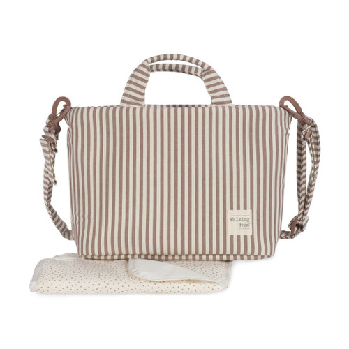 Walking Mum Nappy Changing Bag Praliné Stripes Moka 1120800666
