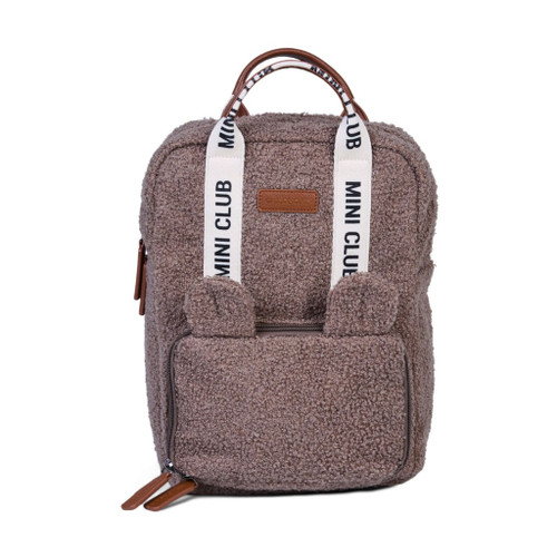 Childhome Kids Backpack Mini Club Signature Teddy Soft Brown CWKIDSTSB