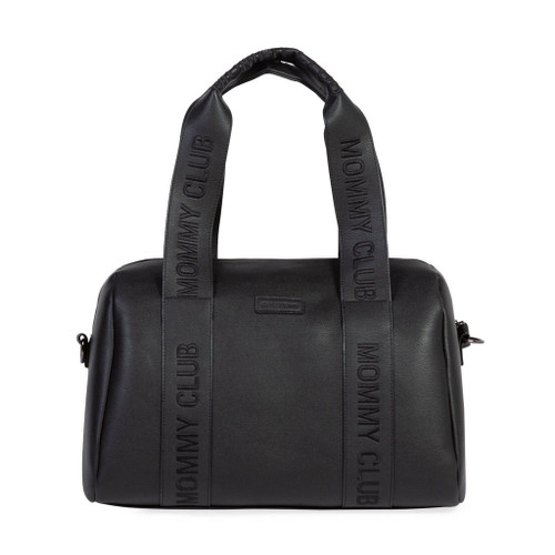 Childhome Changing Bag Mommy Club Signature Faux Leather Black CWMCSLBL