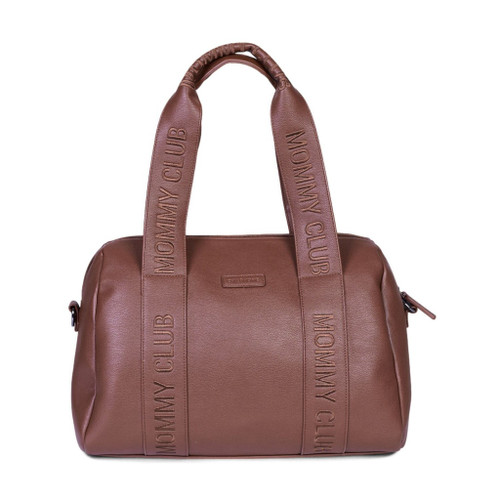 Childhome Changing Bag Mommy Club Signature Faux Leather Dark Brown CWMCSLDB