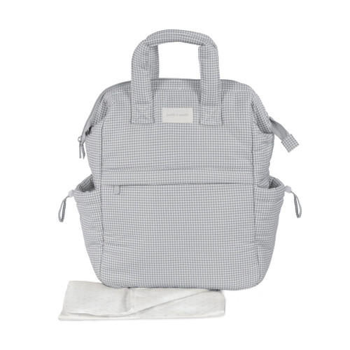Pasito a Pasito Mummy Backpack Little Bloom Vichy Grey 1120900603