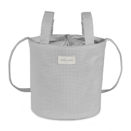 Pasito a Pasito Pushchair Organiser Little Bloom Vichy Grey 1120900605