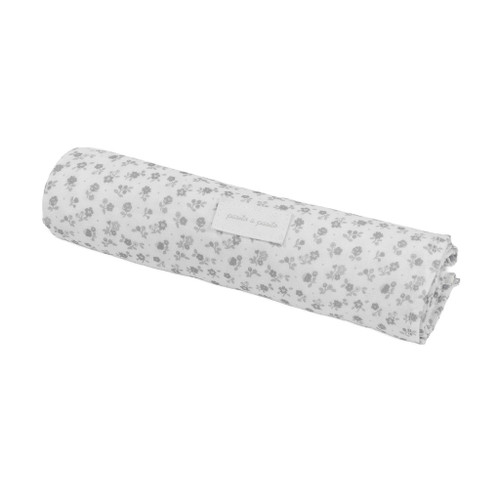 Pasito a Pasito Muslin Swaddle 120x120 Little Bloom Flower Grey 1120900630