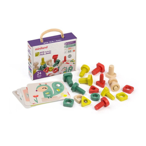 Miniland ECO Nuts&Bolts Shape Sorting Game +2 Years 32255