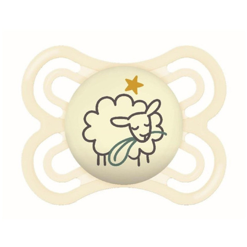 MAM Chupeta Perfect Night Silicone Ovelha Branca 2-6M S246