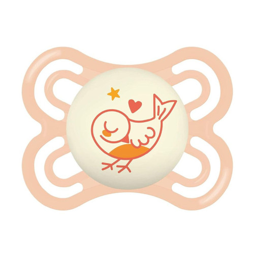 MAM Perfect Night Silicone Dummy Pink Bird +0M S245