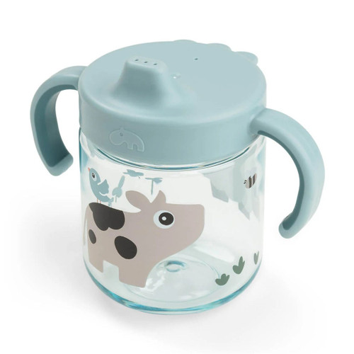 Done by Deer Learning Cup with Handles 260 ml Tiny Farm Blue 1466612